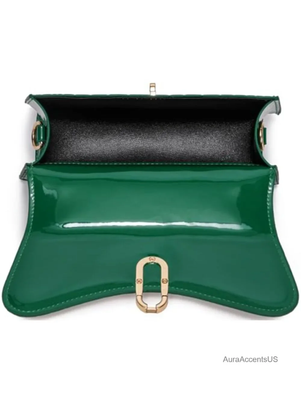 Mini PU Leather Crossbody Bag with Twist Lock, Small Satchel Purse